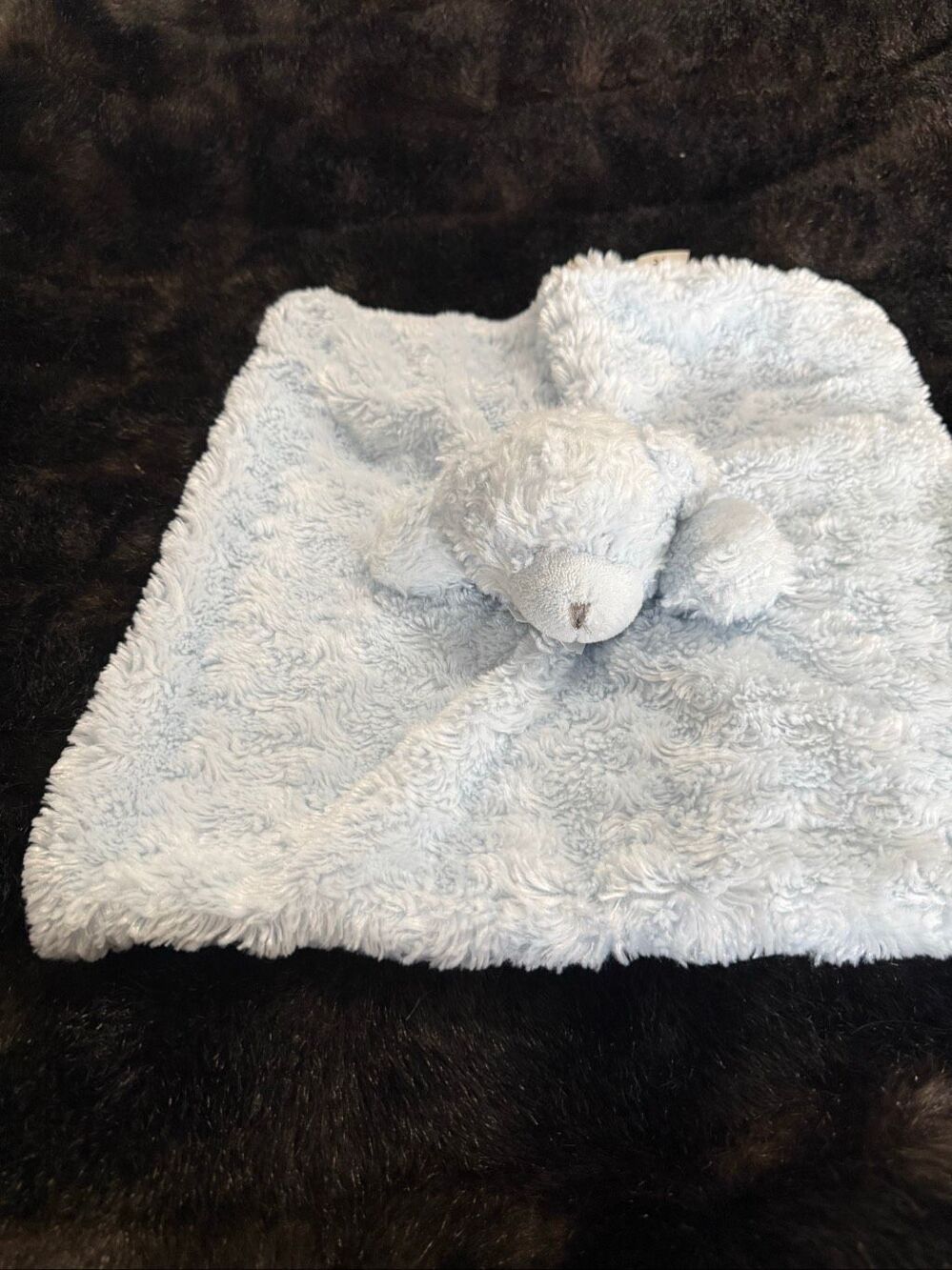 Blankets & Beyond blue bear security Blanket Rosette Swirls Lovey Toy